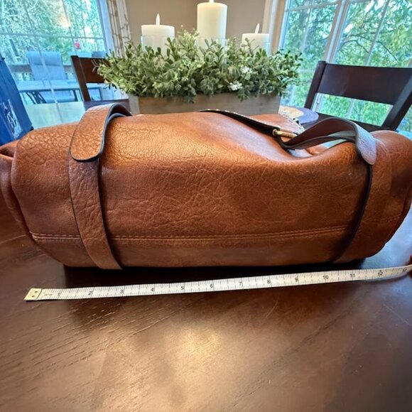 Jen & Co Indigo Vegan Leather Backpack/Shoulder bag Light Brown/Tan - Picture 14 of 15